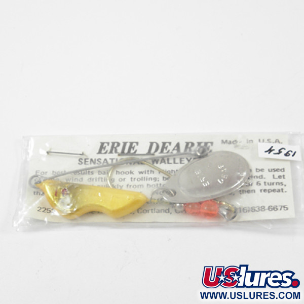   Erie Dearie Walleye Killer, 2/3oz Nickel / Yellow spinning lure #1954