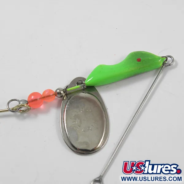 Vintage   Erie Dearie Walleye Killer, 2/5oz Nickel / Green spinning lure #1956