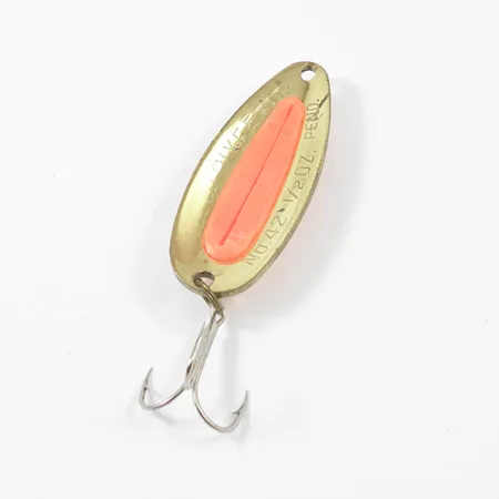 Vintage Blue Fox Nebco Pixee , 1/2oz Gold / Orange fishing spoon #1958