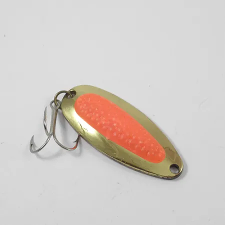 Vintage Blue Fox Nebco Pixee , 1/2oz Gold / Orange fishing spoon #1958