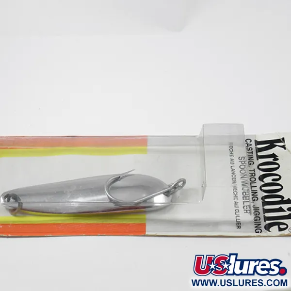  Luhr Jensen Krocodile Die #6, 2 1/4oz Nickel fishing spoon #1959