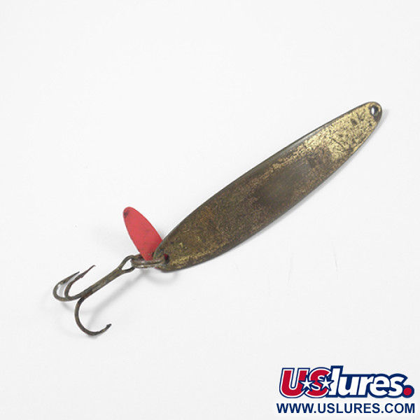 Vintage   Bay de Noc Swedish pimple, 3/4oz Brass fishing spoon #1962