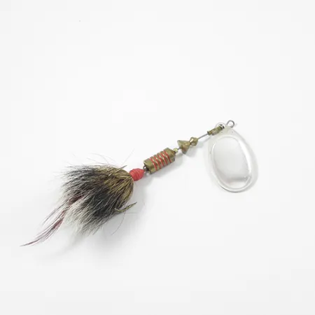 Vintage Mepps Aglia 3 dressed (squirrel tail), 1/4oz Silver spinning lure #1963