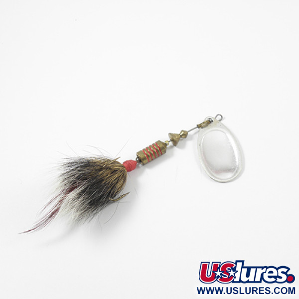 Vintage   Mepps Aglia 3 dressed (squirrel tail), 1/4oz Silver spinning lure #1963