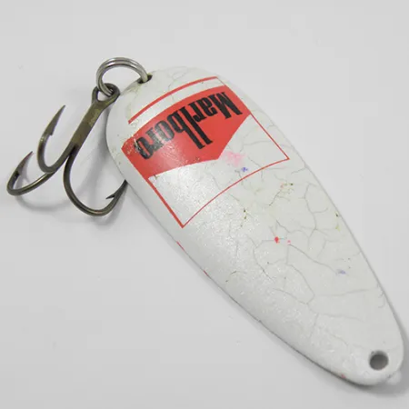 Vintage Unknown Marlboro, 3/5oz White Pearl / Nickel fishing spoon #1964