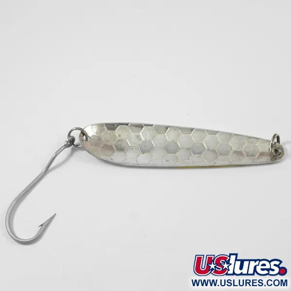 Vintage  Other Len Thompson Northern King, 1/2oz Silver (Silver Plated) / Yellow fishing spoon #1974