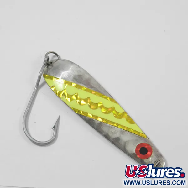 Vintage  Other Len Thompson Northern King, 1/2oz Silver (Silver Plated) / Yellow fishing spoon #1974