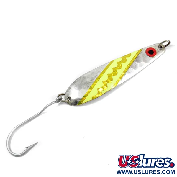 Vintage  Other Len Thompson Northern King, 1/2oz Silver (Silver Plated) / Yellow fishing spoon #1974