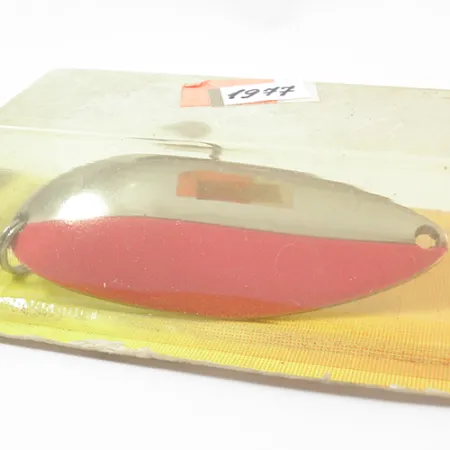 Luhr Jensen Lil' Kroc (Krocodile Stubby), 3/4oz Nickel / Red fishing spoon #1977