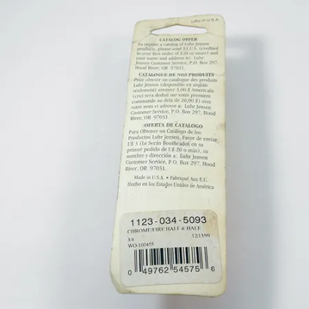 Luhr Jensen Lil' Kroc (Krocodile Stubby), 3/4oz Nickel / Red fishing spoon #1977