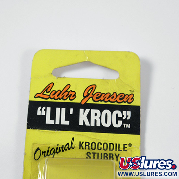  Luhr Jensen Lil' Kroc (Krocodile Stubby), 3/4oz Nickel / Red fishing spoon #1977