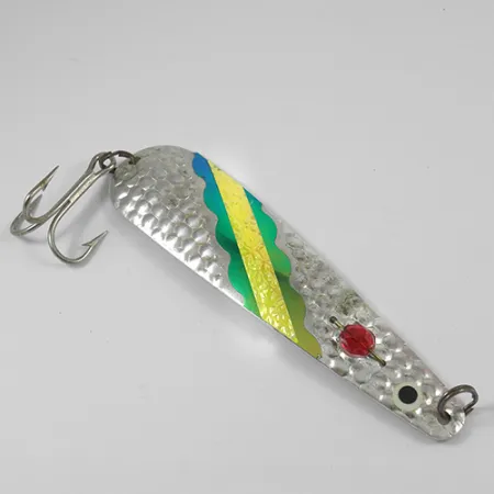 Vintage Eppinger Red Eye Evil Eye, 2/3oz Silver (Silver plated) / Red / Yellow fishing spoon #1981
