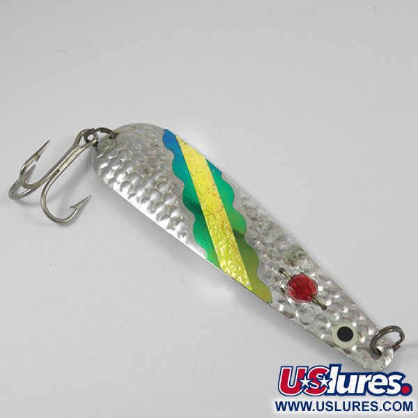 Vintage  Eppinger Red Eye Evil Eye, 2/3oz Silver (Silver plated) / Red / Yellow fishing spoon #1981