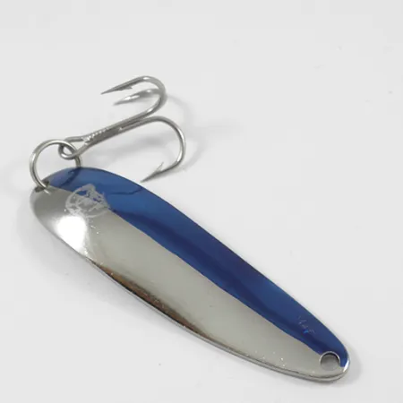 Vintage Eppinger Dardevle Cop-E-Cat 7400, 1/2oz Nickel / Blue fishing spoon #1985