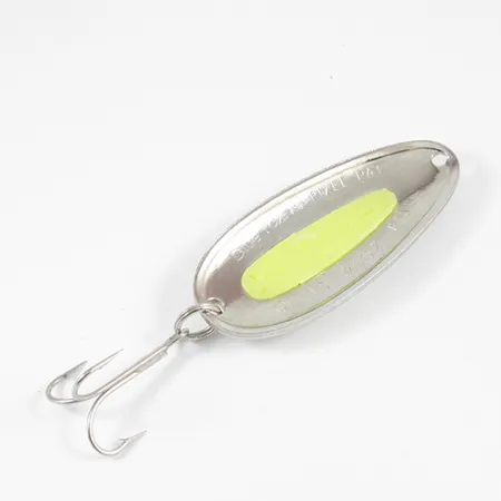 Vintage Blue Fox Pixee , 3/4oz Hammered Nickel / Yellow fishing spoon #1986