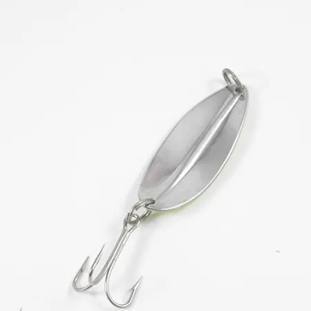 Vintage TODDCO Main liner , 1/2oz Fluorescent Yellow / Green / Nickel fishing spoon #1989