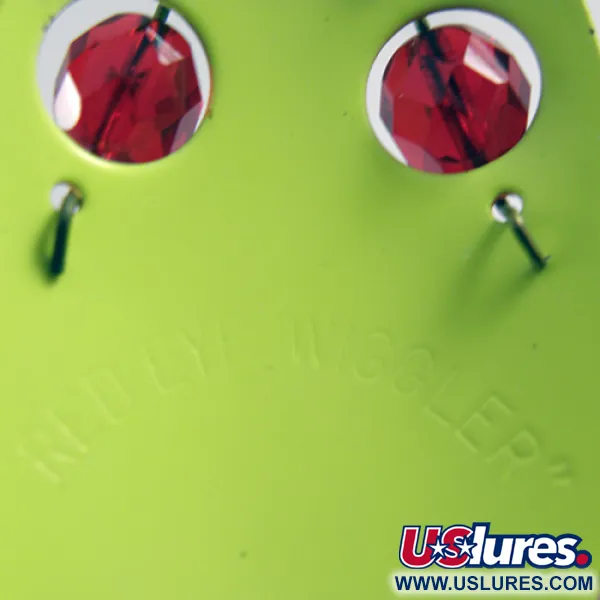 Vintage  Eppinger Red Eye Wiggler, 1oz Yellow / Orange / Nickel fishing spoon #1990