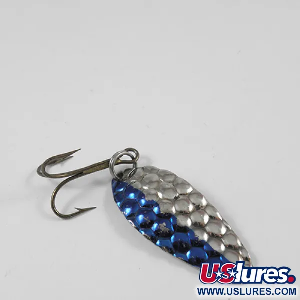 Vintage  Seneca Little Cleo, 1/4oz Nickel / Blue fishing spoon #1991