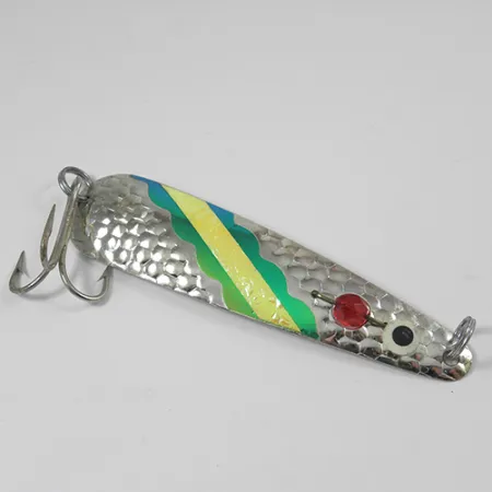 Vintage Eppinger Red Eye Evil Eye, 1/3oz Silver(Silver Plated) / Red / Yellow / Green fishing spoon #1993