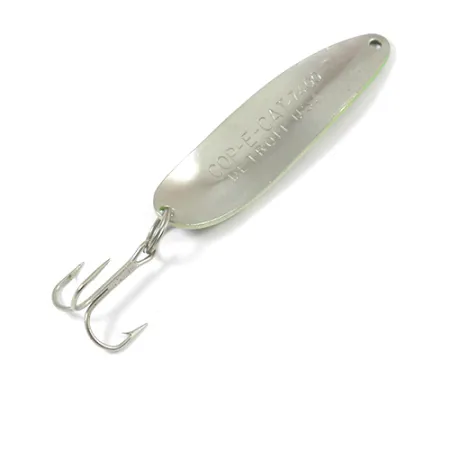 Vintage Eppinger Dardevle Cop-E-Cat 7400, 1/2oz Frog Green / Nickel fishing spoon #1995