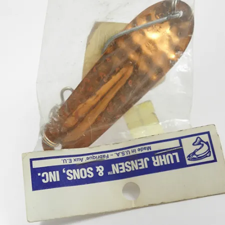 Luhr Jensen Emerald, 2/3oz Hammered Copper fishing spoon #1997