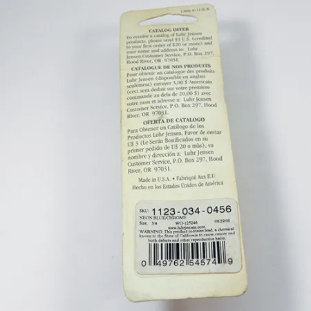 Luhr Jensen Lil' Kroc (Krocodile Stubby), 3/4oz Nickel / Blue fishing spoon #1998