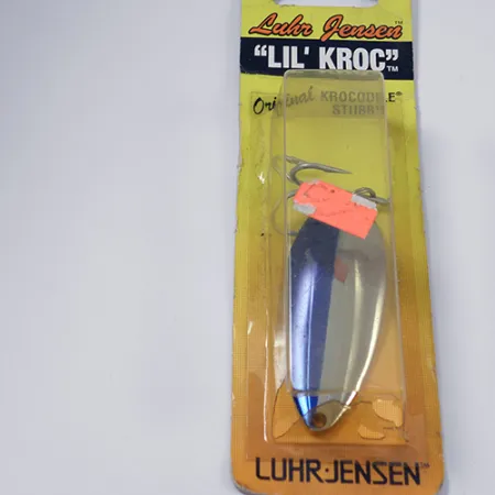 Luhr Jensen Lil' Kroc (Krocodile Stubby), 3/4oz Nickel / Blue fishing spoon #1998