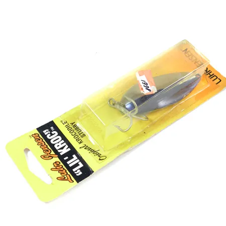 Luhr Jensen Lil' Kroc (Krocodile Stubby), 3/4oz Nickel / Blue fishing spoon #1998