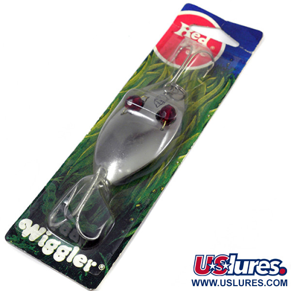  Eppinger Red Eye Wiggler, 1oz Nickel / Red Eyes fishing spoon #1999