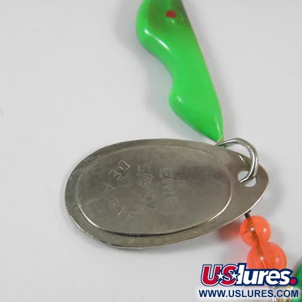 Vintage   Erie Dearie Walleye Killer, 3/5oz Nickel / Green spinning lure #2006