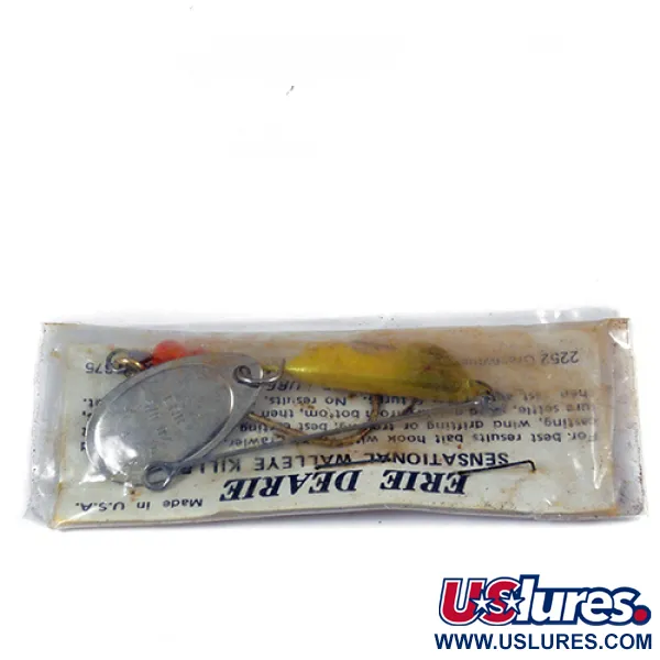   Erie Dearie Walleye Killer, 1/2oz Nickel / Yellow spinning lure #2007