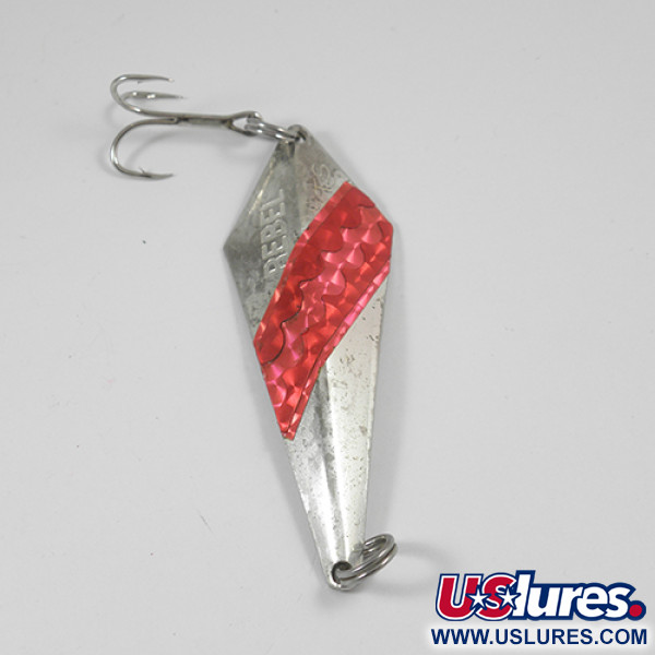 Vintage   Rebel ArrowHead, 3/5oz Silver (Silver Plated) / Red fishing spoon #2011