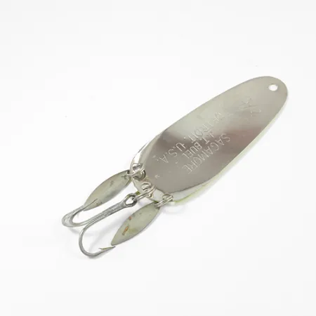 Vintage Eppinger Dardevle Sagamore JT Buel, 2/5oz Yellow / Red / Nickel fishing spoon #2016