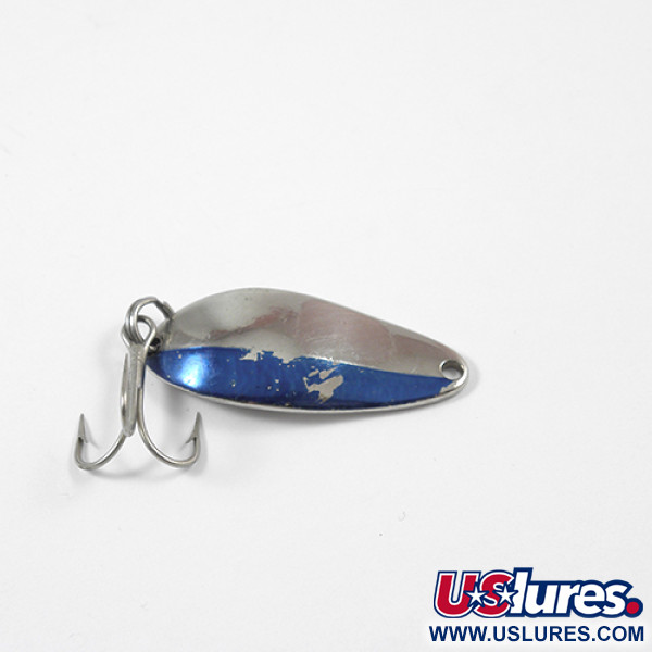 Vintage  Seneca Little Cleo, 1/4oz Nickel / Blue fishing spoon #2024