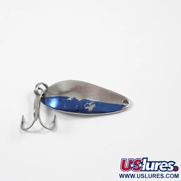 Vintage  Seneca Little Cleo, 1/4oz Nickel / Blue fishing spoon #2024