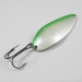 Vintage  Seneca Little Cleo (Hula Girl), 3/4oz Pearl / Green / Nickel fishing spoon #2028