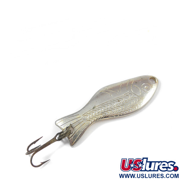 Vintage Al's gold fish, 1/4oz Nickel / Gold fishing spoon #2042