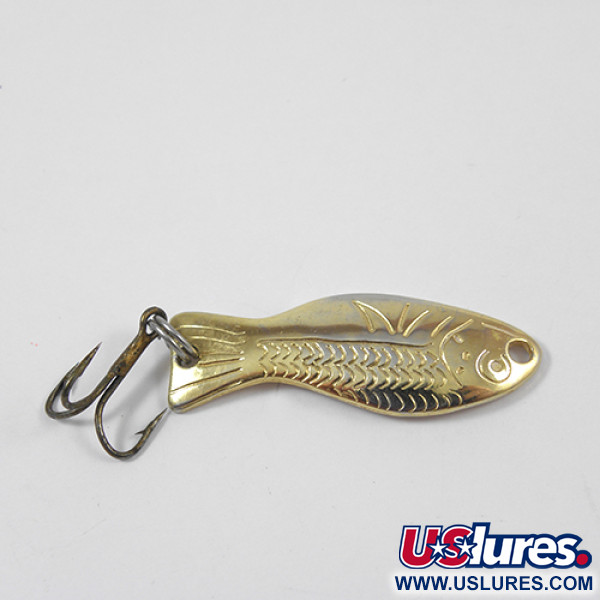 Vintage   Al's gold fish, 3/16oz Gold fishing spoon #2043