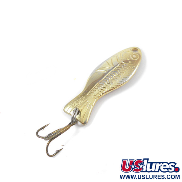 Vintage Al's gold fish, 3/16oz Gold fishing spoon #2043