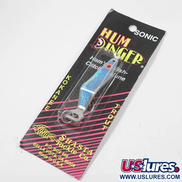  Shasta Tackle Humdinger, 1/2oz Nickel / Blue fishing spoon #2049