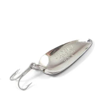 Vintage Eppinger Dardevle Lildevle, 1/8oz Black / White / Nickel fishing spoon #2053