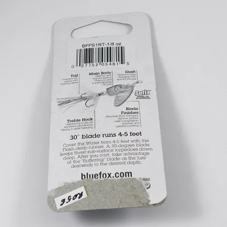 Blue Fox Flash Deep Runner, 1/8oz Rainbow spinning lure #2056