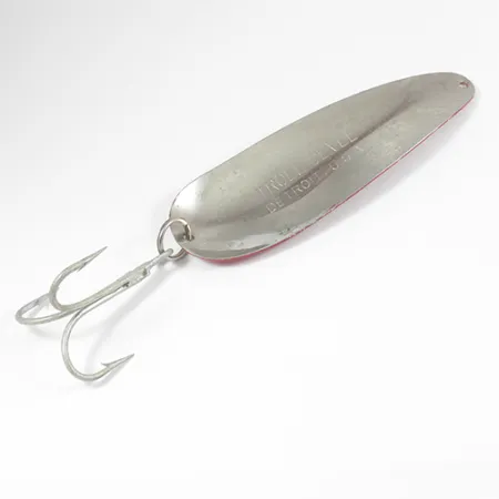 Vintage Eppinger Dardevle Trolldevle, 1 1/3oz Red / White / Nickel fishing spoon #2060