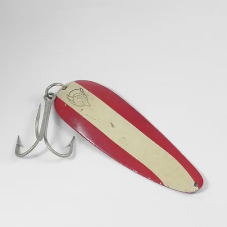 Vintage Eppinger Dardevle Trolldevle, 1 1/3oz Red / White / Nickel fishing spoon #2060