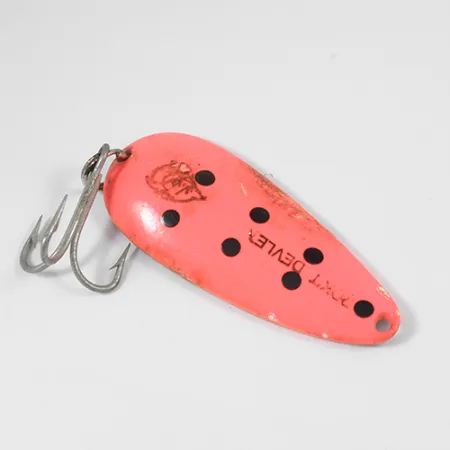 Vintage Eppinger Dardevle Rok't Devlet, 1 1/4oz Red / Black / Nickel fishing spoon #2061