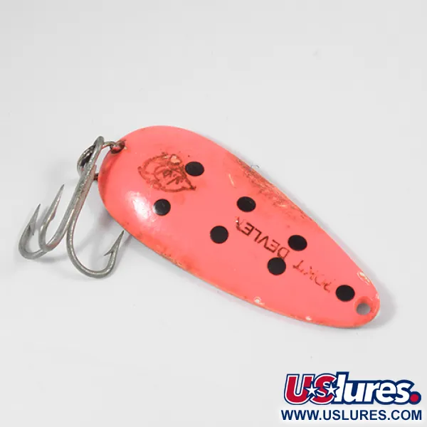 Vintage  Eppinger Dardevle Rok't Devlet, 1 1/4oz Red / Black / Nickel fishing spoon #2061