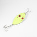 Vintage  Eppinger Red Eye Wiggler, 1oz Fluorescent Yellow and Green / Nickel fishing spoon #2065