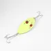 Vintage  Eppinger Red Eye Wiggler, 1oz Fluorescent Yellow and Green / Nickel fishing spoon #2065