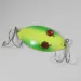 Vintage  Eppinger Red Eye Wiggler, 1oz Fluorescent Yellow and Green / Nickel fishing spoon #2065