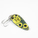 Vintage  Eppinger Dardevle Midget, 3/16oz Frog (Yellow / Green) / Nickel fishing spoon #2075